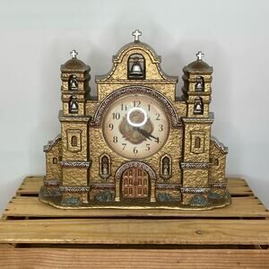Home Interiors Spanish Mission Church Wall Decor Clock *not working